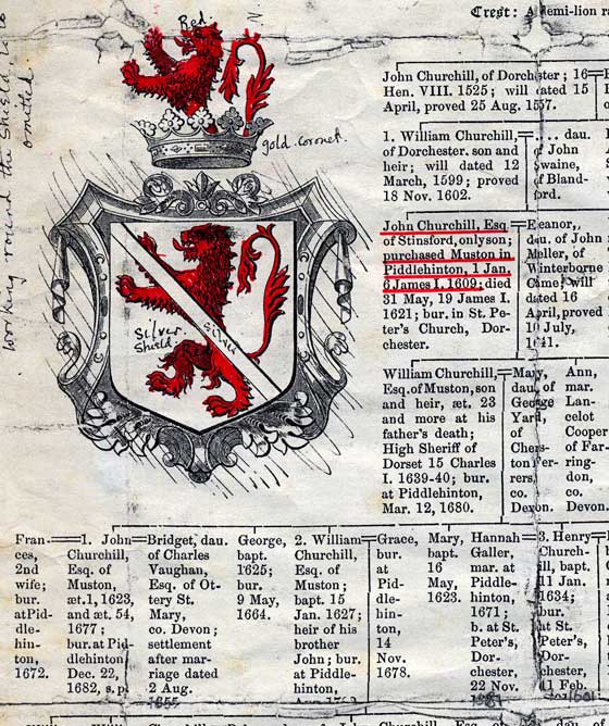 Excerpt from old family tree