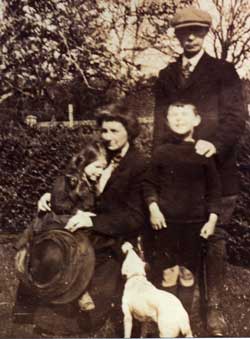 Millicent and Walter Lovelace with their daughter Elneth and their son Rex at East Farm c 1912