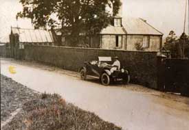 Colonel and Mrs Belgrave's car outside the house 1917