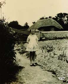 Miss Margaret Jeanes (b 1922) in 1930 in the garden of the millhouse