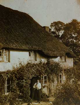 Annie Smith outside �Waterfall� � the house by the mill, pictured in 1887.